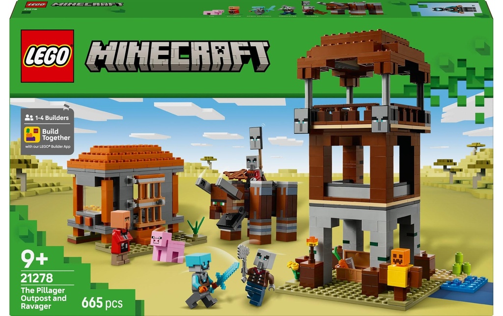 LEGO® Minecraft Un ravageur à l'avant-poste des pillards 21278