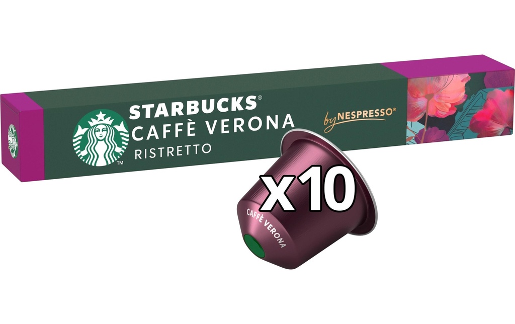 Starbucks Capsules de café Caffè Verona Dark Roast 10 pièces