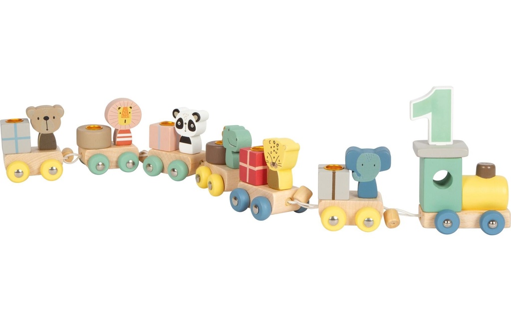 small foot Train d'anniversaire avec animaux