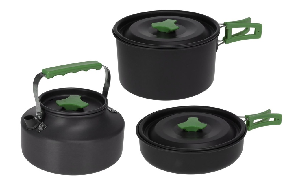 FTM Set de casseroles, 3 pièces, noir