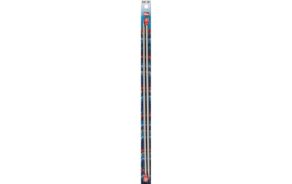 Prym Aiguilles à tricoter pour vestes Alu, gris 5.00 mm, 40 cm, carte 2 pièces