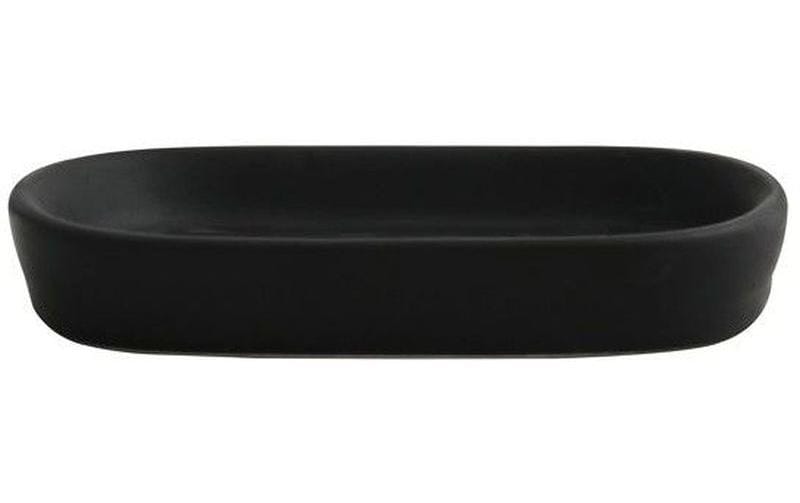 MSV Porte-savon Maonie 9 x 13.9 x 2.4 cm, Noir mat