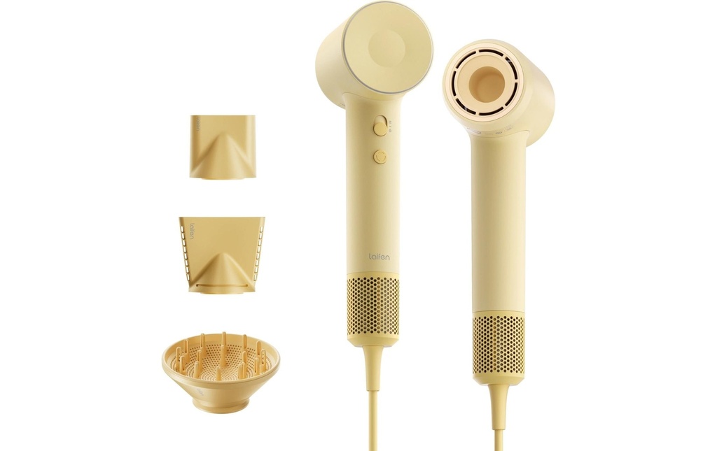 Laifen Sèche-cheveux SE 2 3 embouts & connexion magnétique, jaune