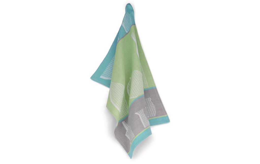 Kela Torchon pour la vaisselle Carla Bleu/Violet/Vert