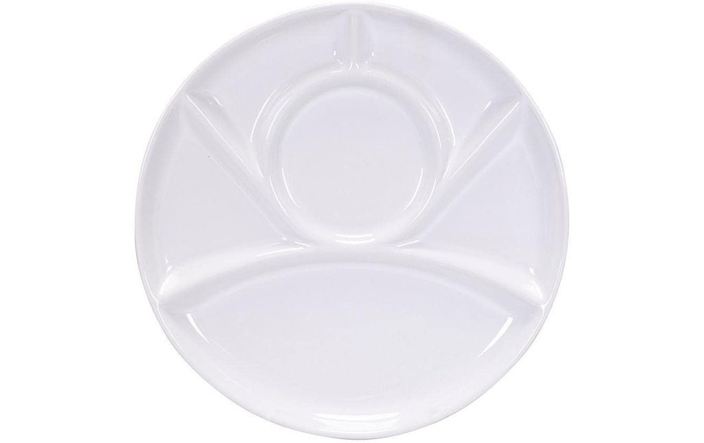 Kadastar Assiette à fondue Classic, 23 cm Blanc
