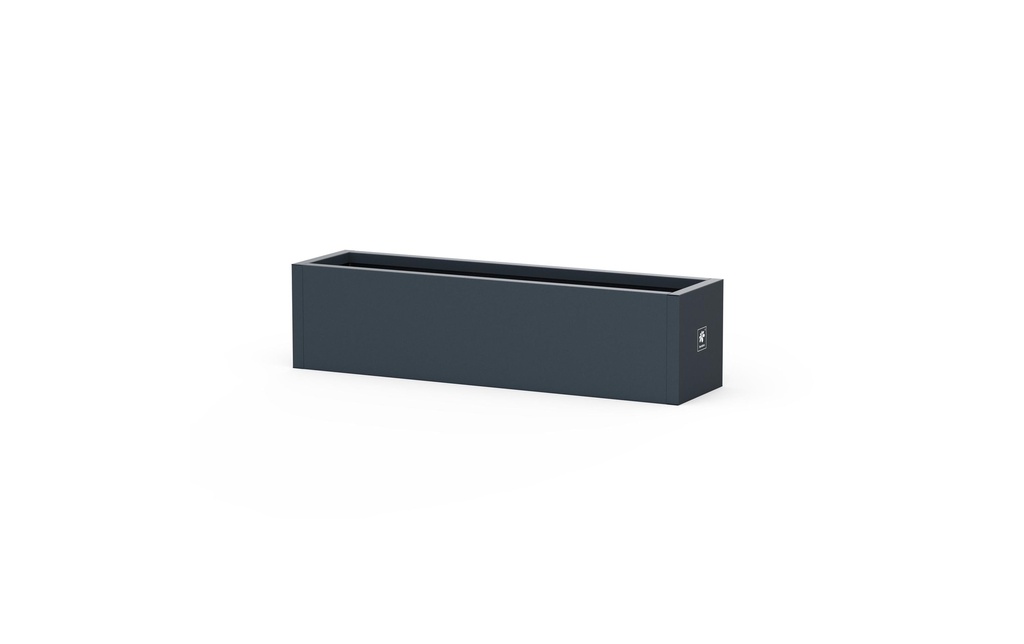 Herstera Pot à fleur Metal Planter Balcon, Anthracite