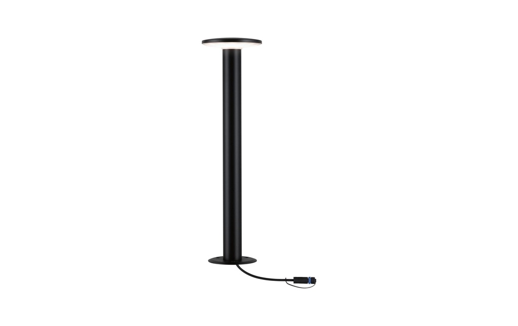 Paulmann Borne d?éclairage pour chemins Plug & Shine Plate, 3000 K, noir