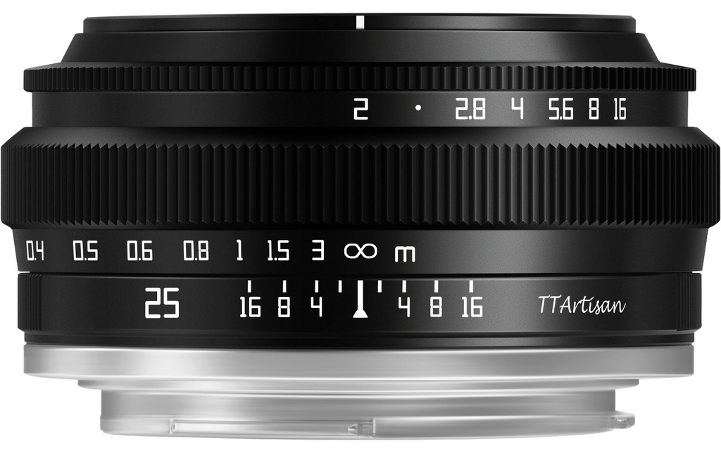 TTArtisan Longueur focale fixe APS-C 25mm F/2 – Fujifilm X-Mount