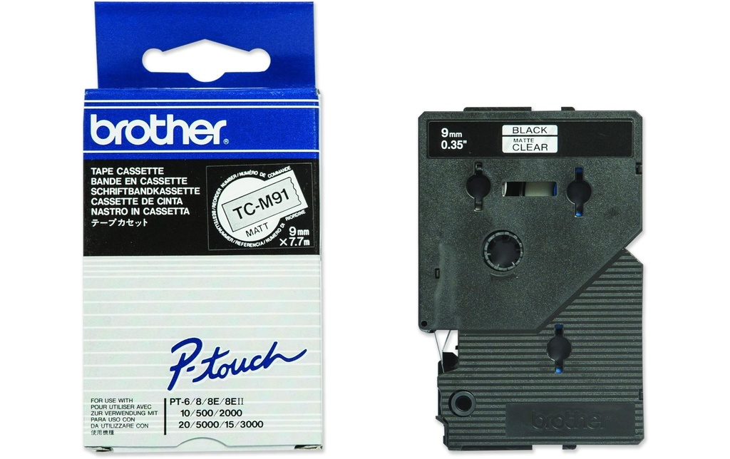 P-TOUCH P-touch ruban 9mm transp-noir