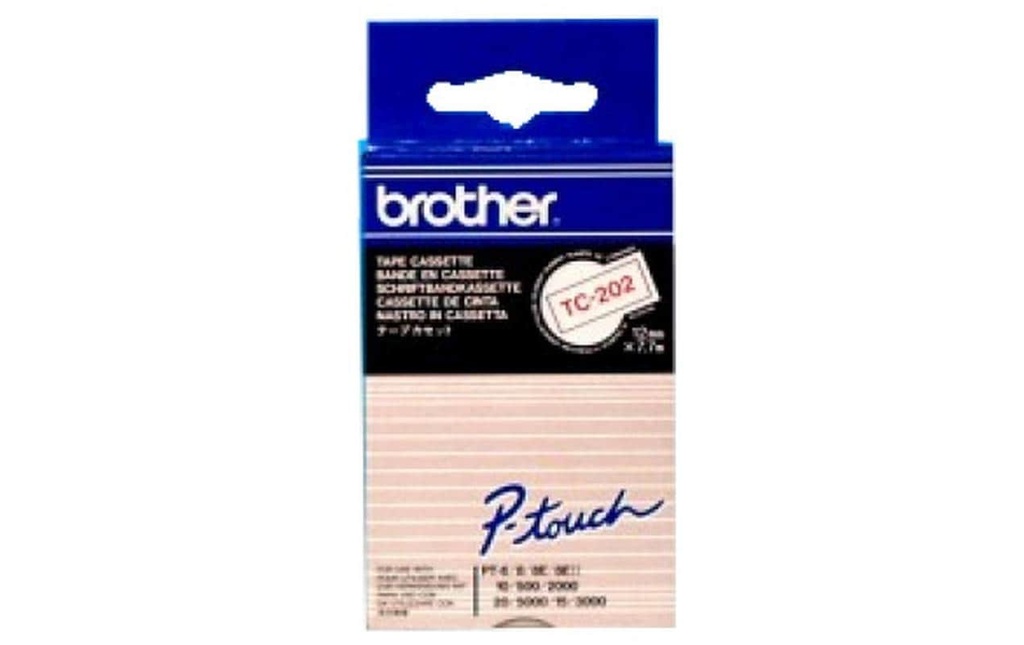 P-TOUCH P-touch ruban 12mm blanc-rouge