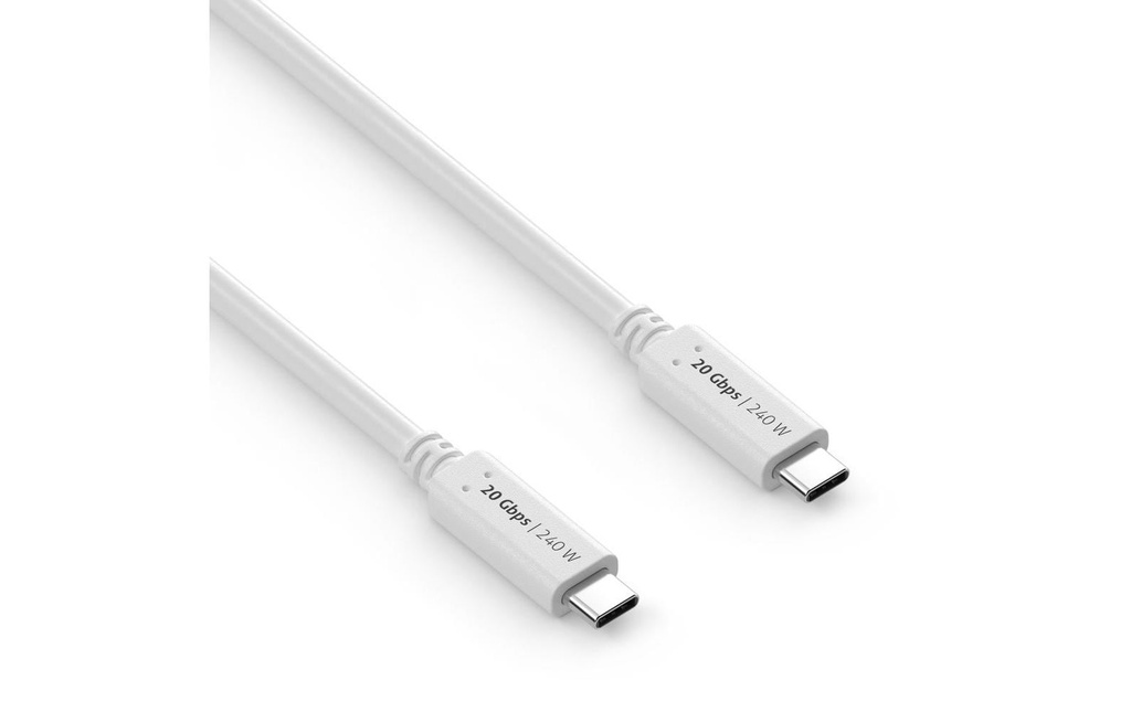 PureLink iSeries Câble USB4 20Gbps, 240W USB-C - USB-C 1 m, Blanc