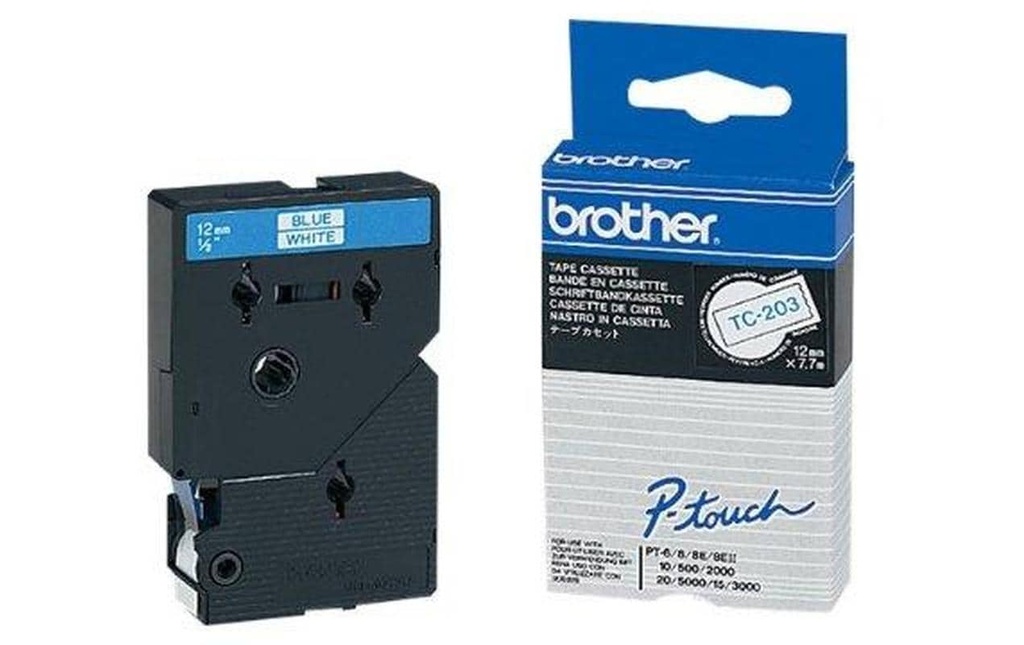 P-TOUCH P-touch ruban 12mm blanc-bleu