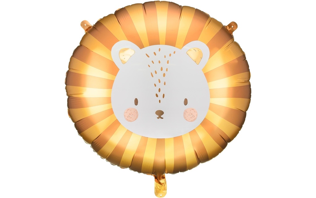 Partydeco Ballon en aluminium Lion 70 x 67 cm, Jaune