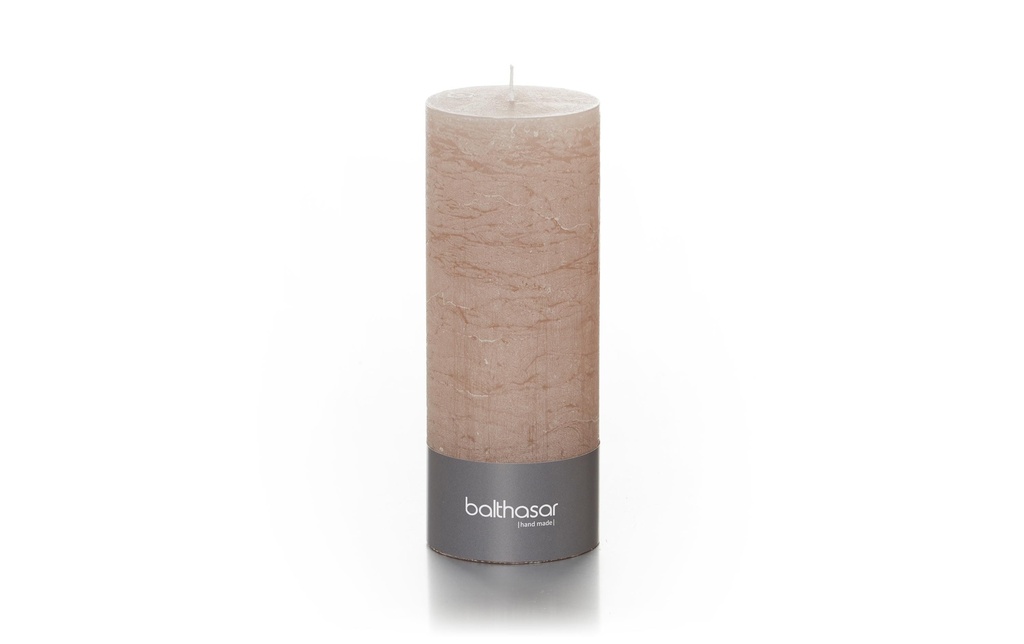 balthasar Bougie cylindrique Rustico 18 cm x 7 cm, Taupe