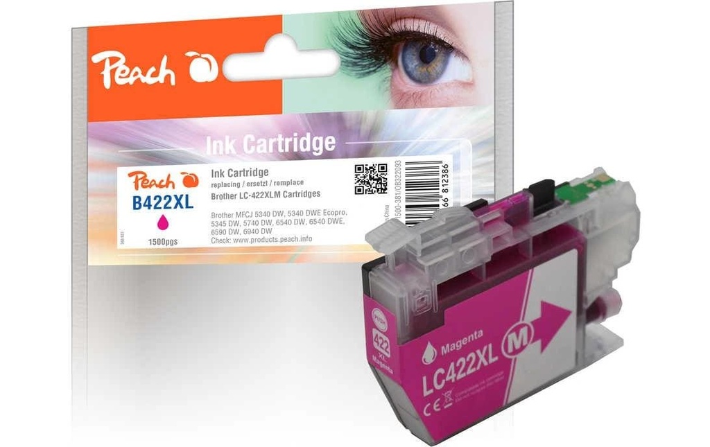 Peach Encre Brother LC-422XLM Magenta