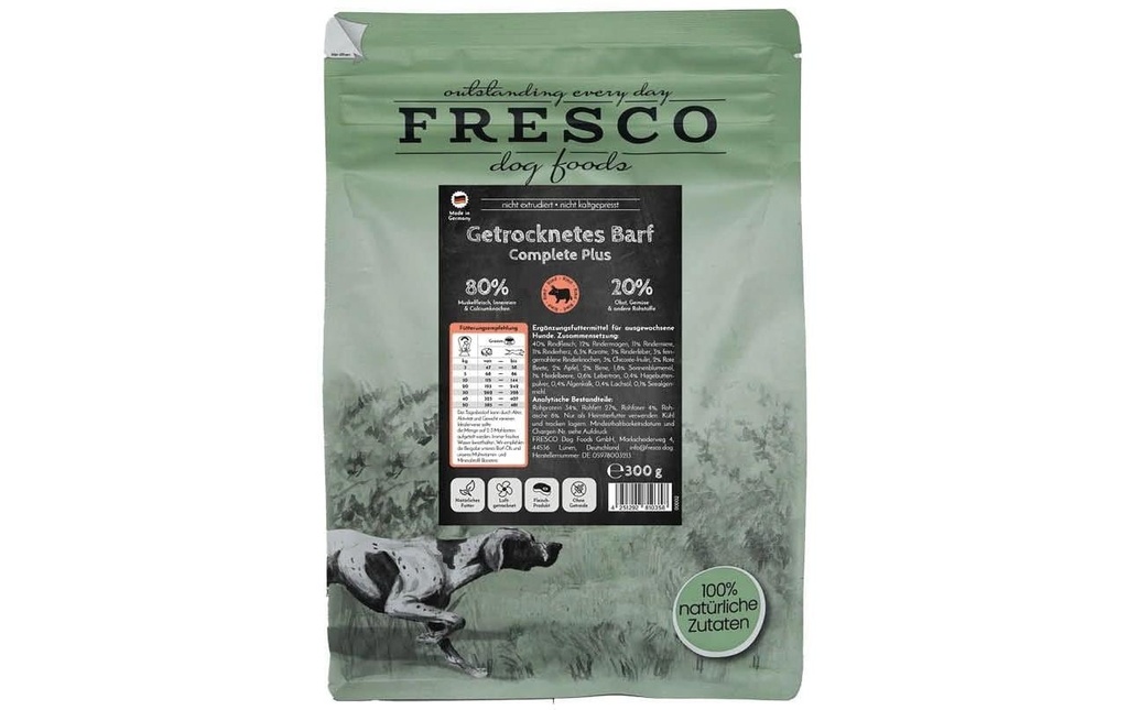 FRESCO Alimentation sèche BARF Complete Plus Bœuf, 1 kg
