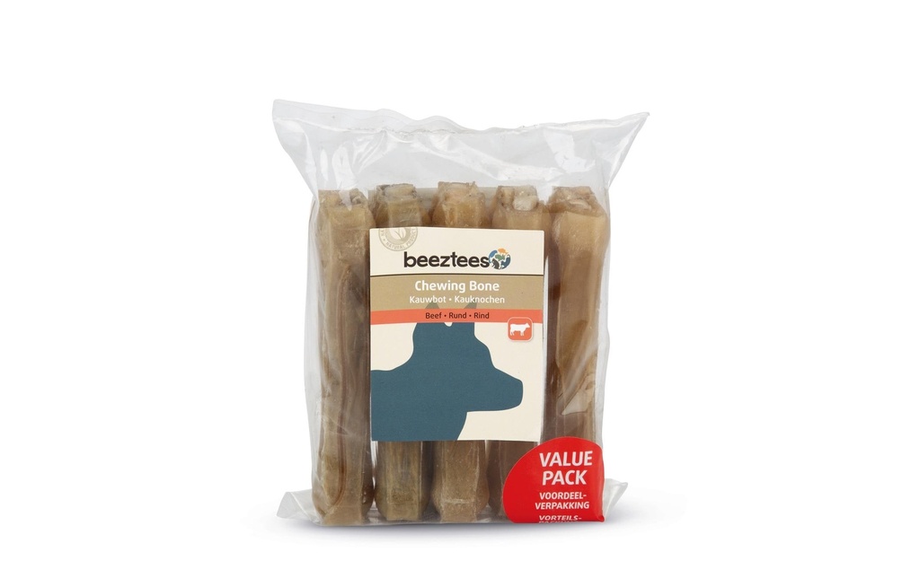 Beeztees Os à mâcher Peau de bœuf, 14 cm, 5 pièces