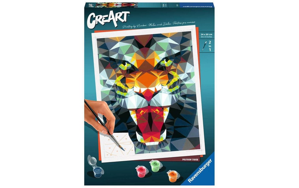 Ravensburger Peinture avec chiffres CreArt: Polygon Tiger