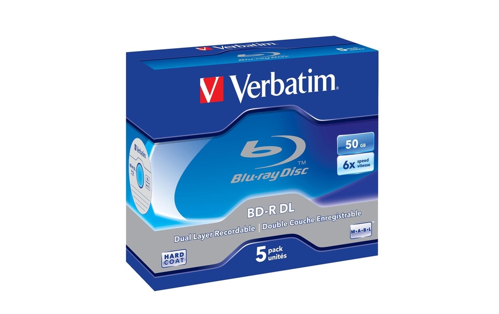 Verbatim BD-R 50 GB, boîte à bijoux (5 Pièce/s)