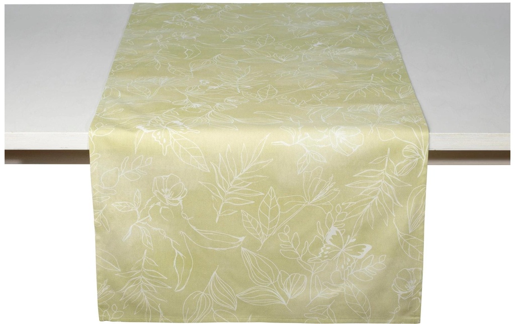 Pichler Chemin de table Amadeus 50 cm x 150 cm, Lime Green Metallic