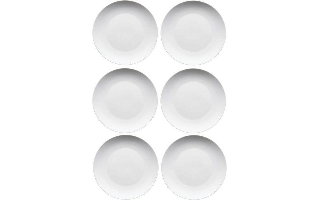 Mäser Assiette non décorative Barca 26.5 cm, 6 pièces, blanc