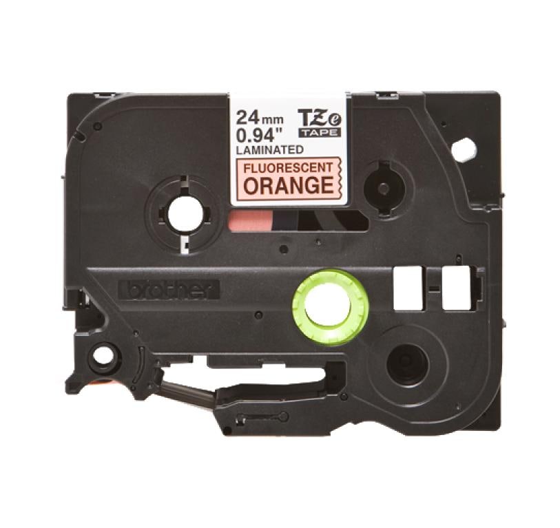 P-TOUCH Ruban P-Touch 24mm oran-fl-noi