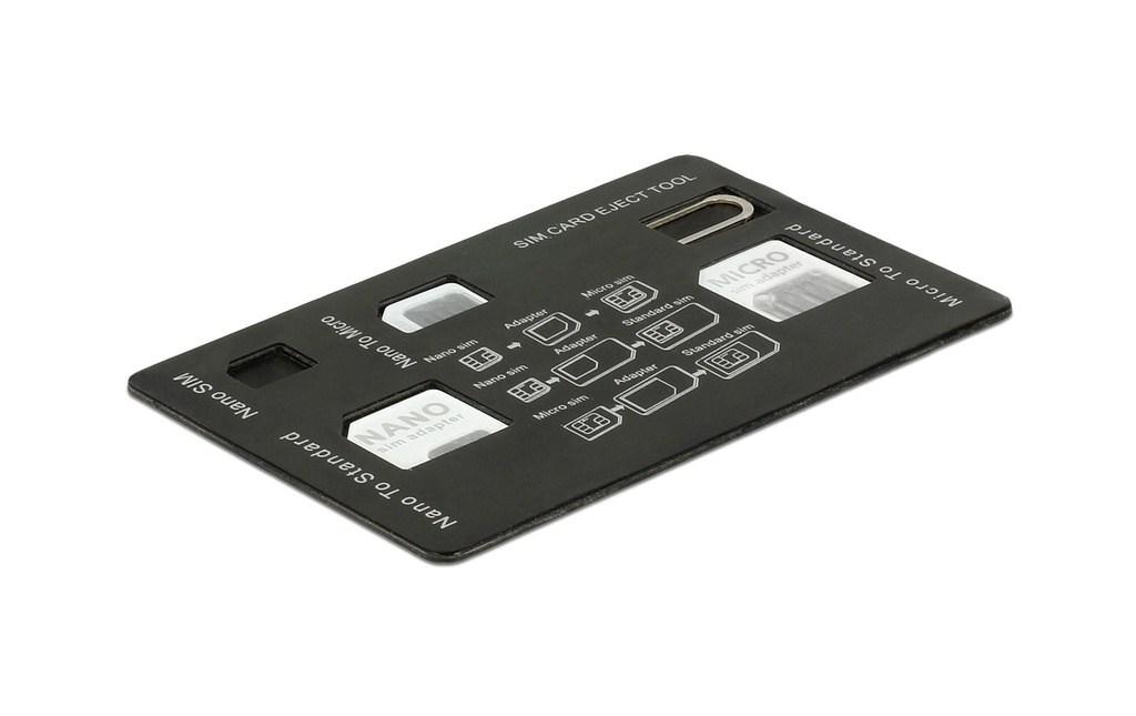 Delock Adaptateur SIM Set de cartes 4en1