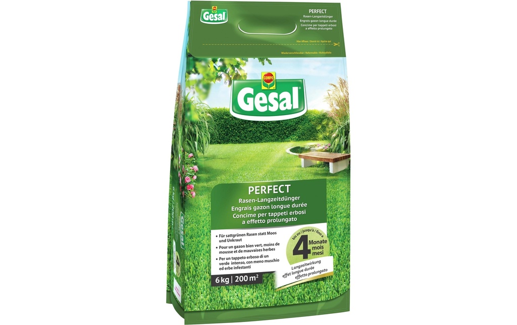 Gesal Engrais gazon longue durée PERFECT 6 kg