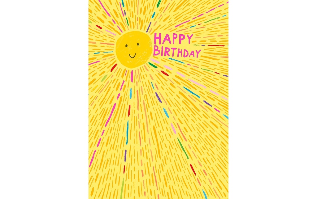 Cart Carte de félicitations Soleil 12 x 17 cm