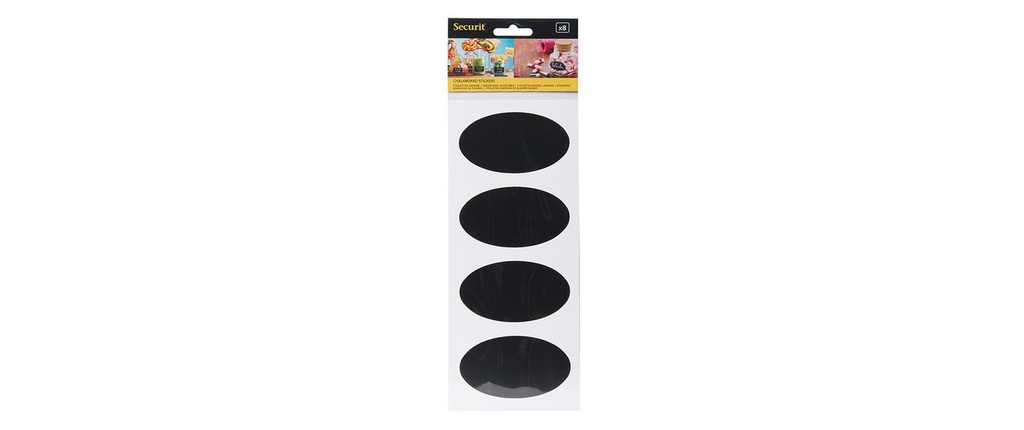 Securit Autocollant pour tableau 4.7 x 8 cm Ovale, 8 pièces