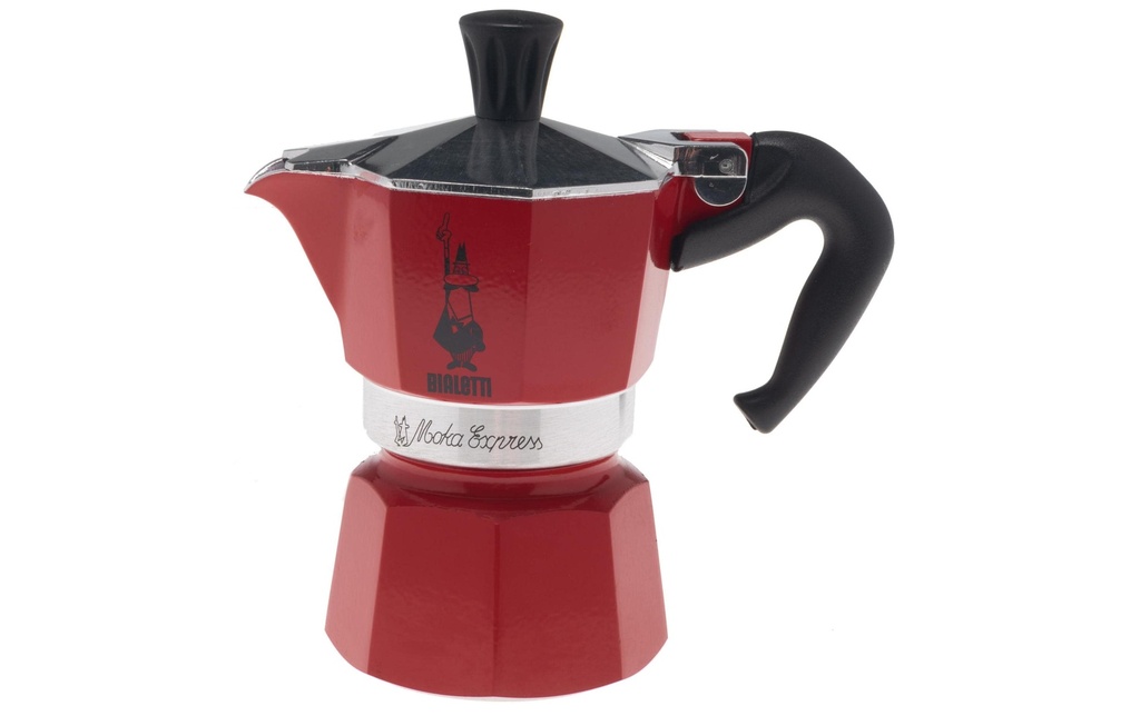 Bialetti Cafetière italienne Moka Express 1 tasses, Rouge