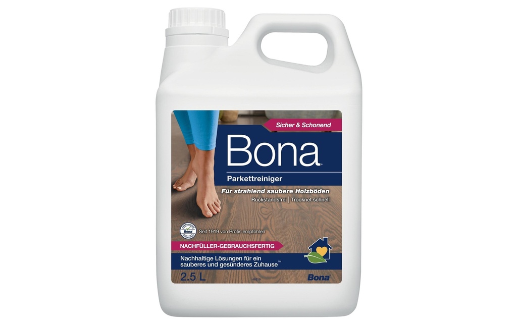 Bona Nettoyant pour sol pour les sols en bois vitrifiés, 2.5 l