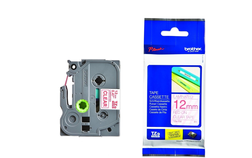 P-TOUCH Ruban P-Touch 12mm transp-roug