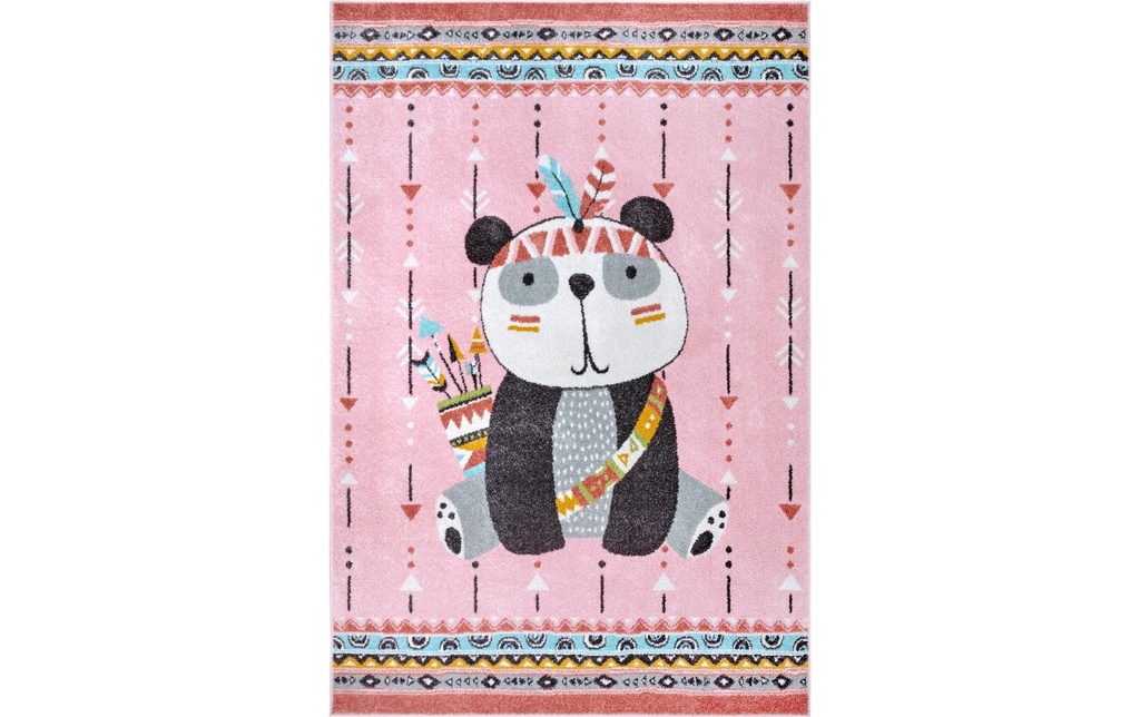 Hanse Home Tapis de décoration Panda 120 x 170 cm, rose
