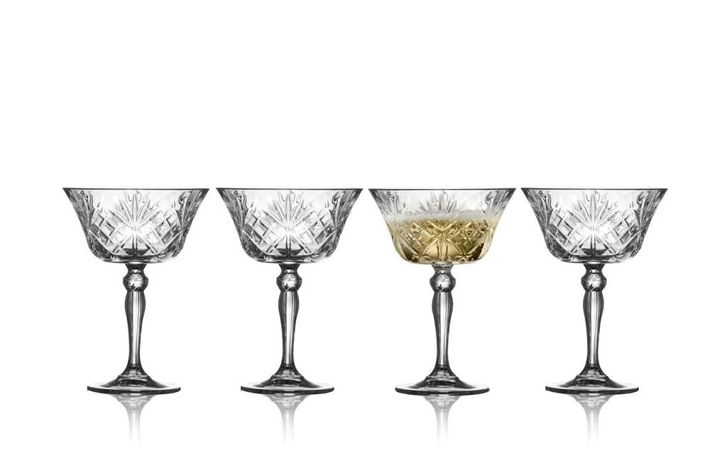 Lyngby Verre à Champagne Melodia 4 pièces, 26 cl