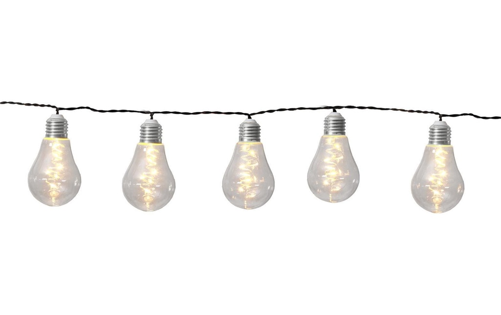 Star Trading Guirlande lumineuse Solar Glow 180 cm, Argent/Transparent