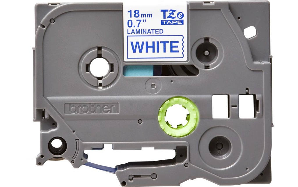 P-TOUCH Ruban P-Touch 18mm blanc-bleu