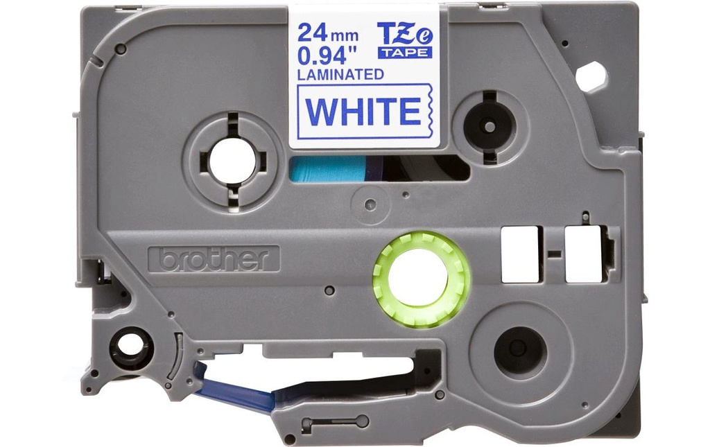 [259400253] P-TOUCH Ruban P-Touch 24mm blanc-bleu