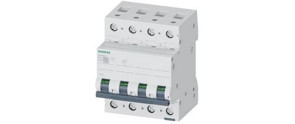 Siemens Disjoncteur de protection de circuit 400 V 6kA, 3+N pôles, C, 63A