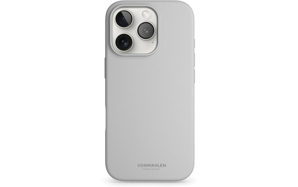 Vonmählen Coque arrière Soft Silicone iPhone 16 Pro Light Gray