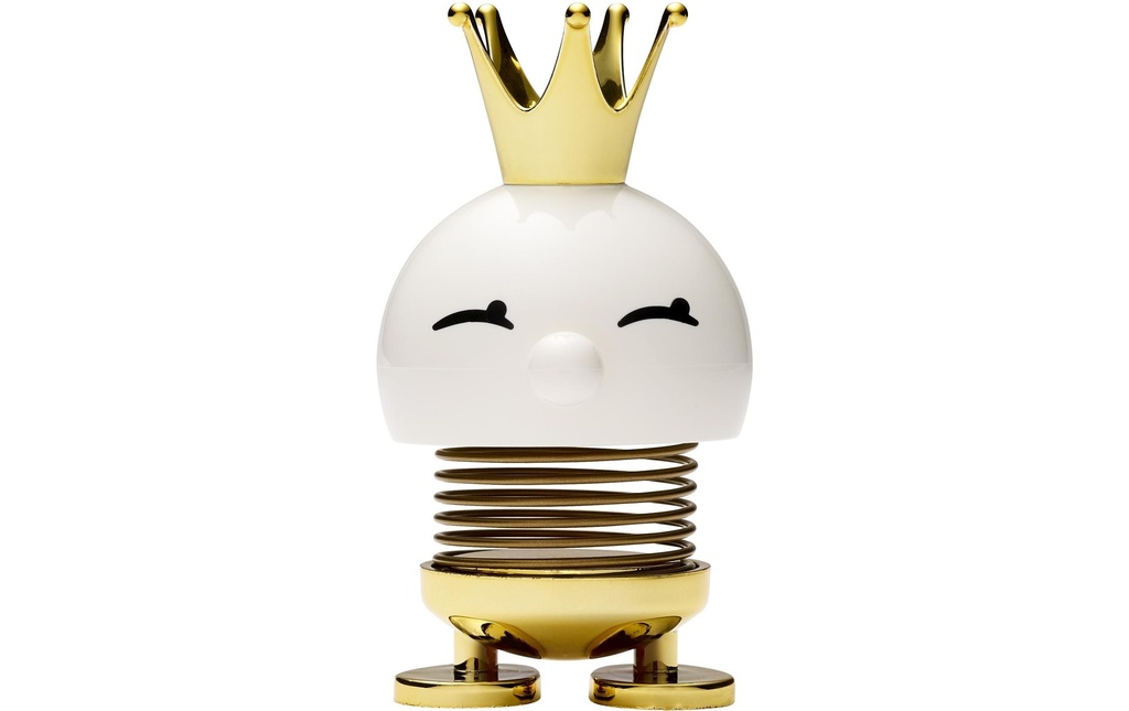 Hoptimist Objet à exposer Bimble princesse S 8.9 cm, Doré/Blanc