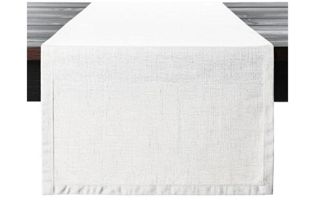 PROFLAX Chemin de table Toile 50 x 150 cm, blanc