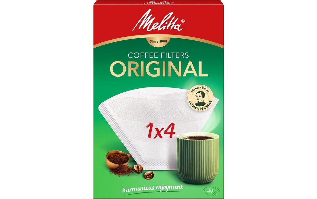 Melitta Filtre Original 1 x 4, 40 pièces