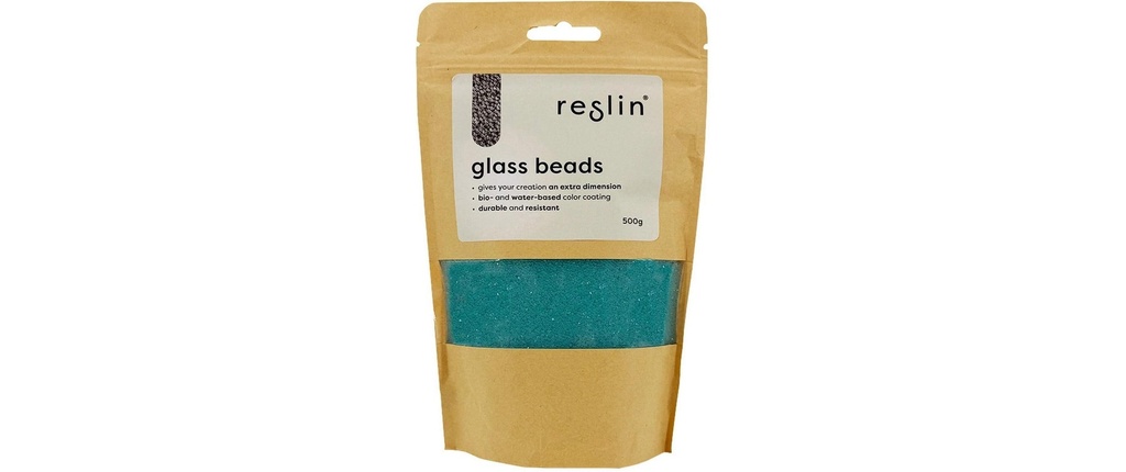 Reslin Perles de verre 500 g Turquoise