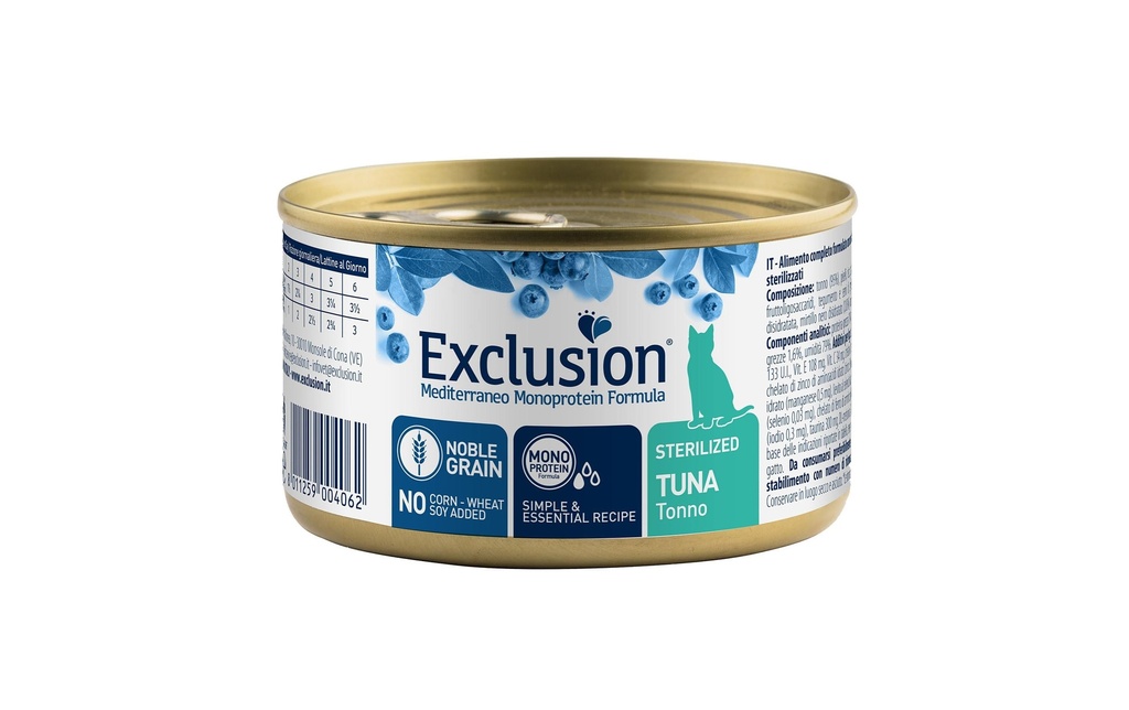 Exclusion Alimentation humide Du thon stérilisé, 85 g
