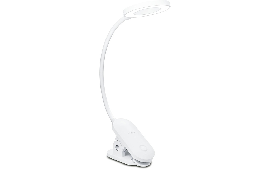 Philips Lampe de bureau Forys Clip 5W 40K USB Blanc