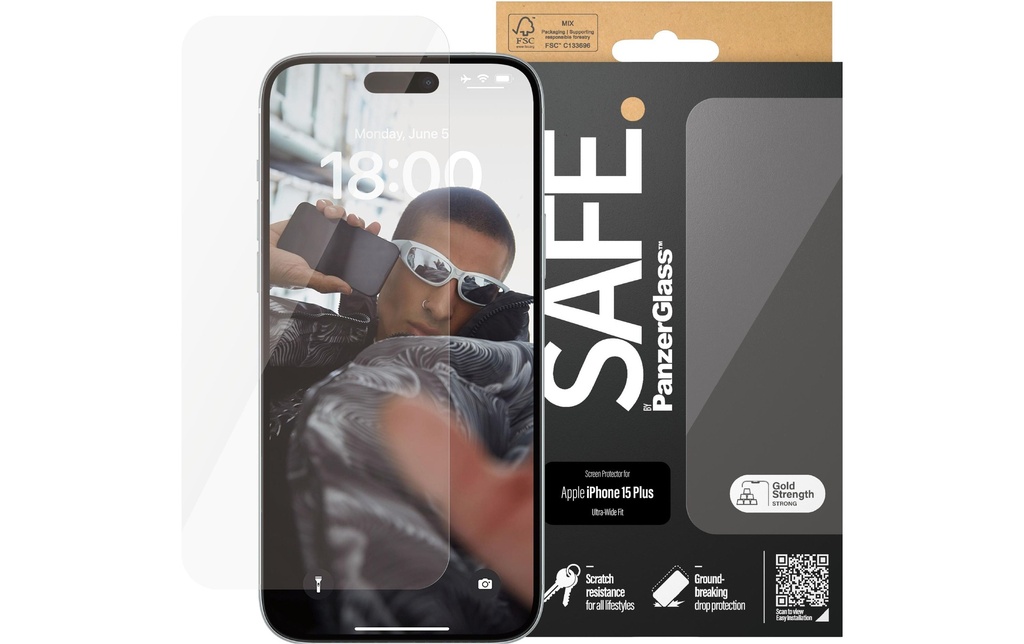 SAFE. Protection d’écran Ultra Wide Fit iPhone 15 Plus