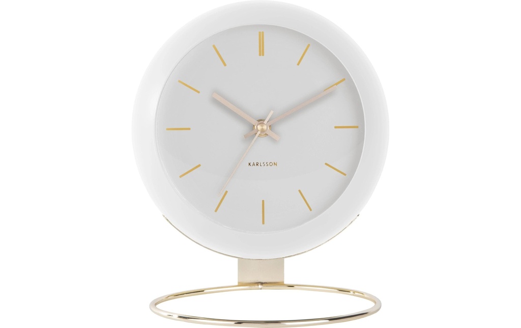KARLSSON Horloge de bureau Globe 25 cm, Blanc