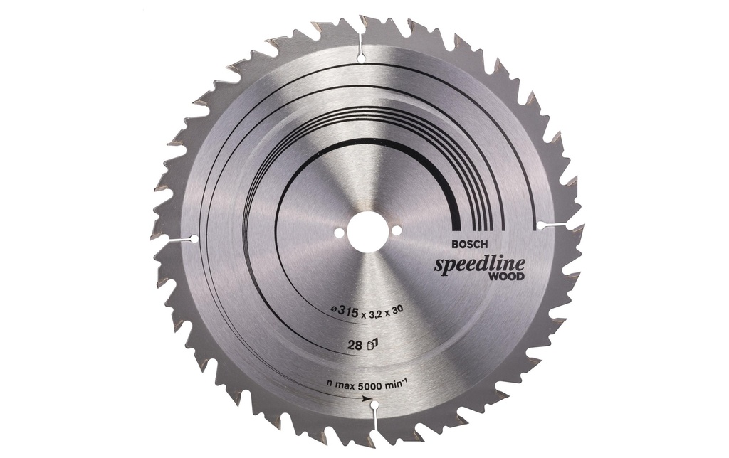 Bosch Professional Lame de scie circulaire Speedline Wood, 315 x 30 x 3.2 mm, Z 28
