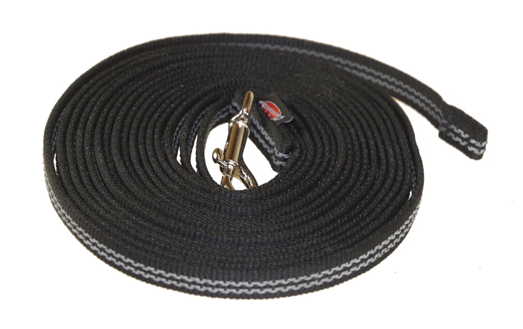 Grossenbacher Longe Courroie ABS, 16 mm / 10 m, Noir